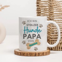 Hunde Papa Tasse mit Name des Hundes 3