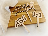 Caketopper Hurra Schulkind , 1+1 , ABC 2