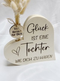 Tochter Geschenk Holz Herz 2