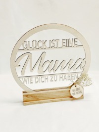 Glück ist eine Mama wie dich zu haben Holz Loop 2