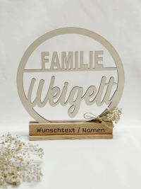 Familien Name Holz Loop