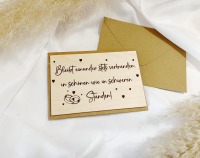 Geschenk Karte Holz Hochzeit Spruch Brautpaar