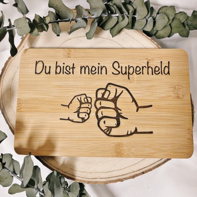 Brettchen Du bist mein Superheld