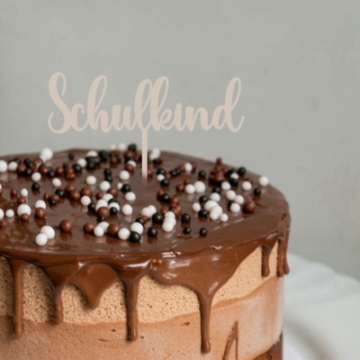 Caketopper Schulkind Schriftzug