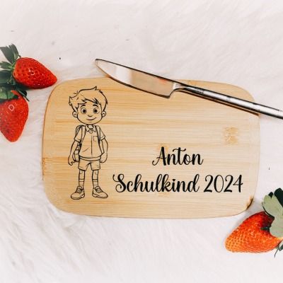 Schulkind 2024 personalisiert mit Junge 3