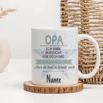 Opa Geschenk Tasse personalisiert - ICH oder WIR Form