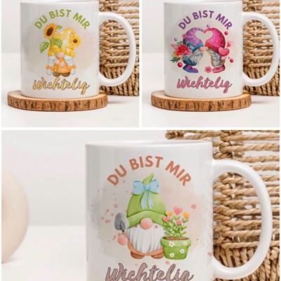 Tasse Du bist mir Wichtelig - Verschiedene Wichtel / Farben