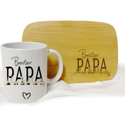 Geschenk Set Papa personalisiert mit Namen - Auch einzeln erhältlich