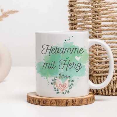 Tasse Hebamme mit Herz