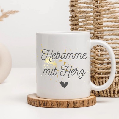 Tasse Hebamme mit Herz