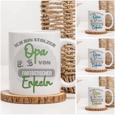 Stolzer Opa von fantastischen Enkeln Tasse - Verschiedene Farben