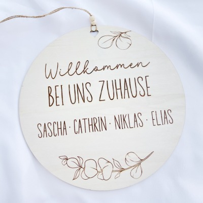 Holzschild Türschild Personalisiert