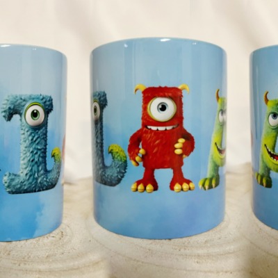 Kinder Tasse Plüsch Buchstabe Monster