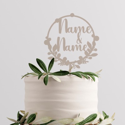 Caketopper Hochzeit mit Namen