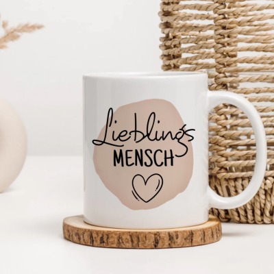 Tasse mit Spruch - Lieblingsmensch