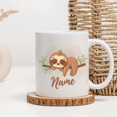 Tasse Faultier mit Name