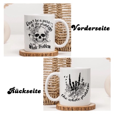 Tasse Totenkopf Spruch