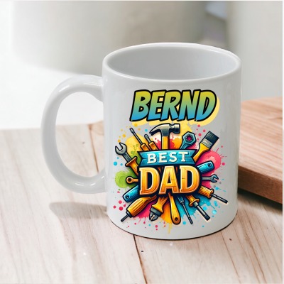 Best DAD Tasse mit Name -