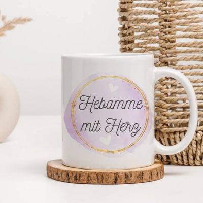 Tasse Hebamme mit Herz