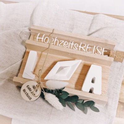 Geldgeschenk Set Hochzeit / Silberhochzeit/ Goldene Hochzeit - mit Buchstaben und Anker oder Boot