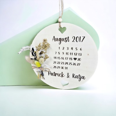 Geschenk Hochzeit Silberhochzeit Goldene Hochzeit Personalisiert Namen Datum