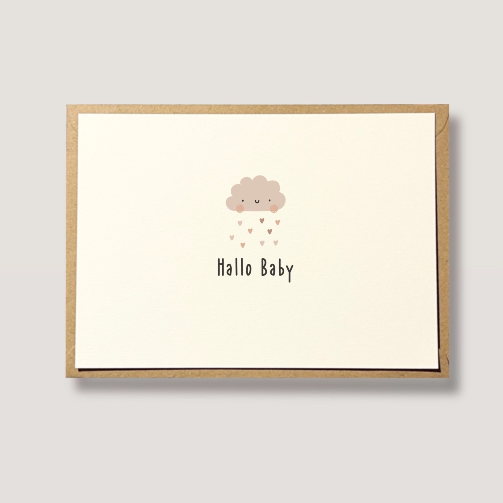 Hallo Baby Karte - Glückwunschkarte zur Geburt, Geschenk zur Geburt, Willkommensgruß fürs Baby