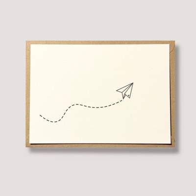 Karte Papierflieger - Postkarte oder Miniposter als Wanddeko - Papierflieger