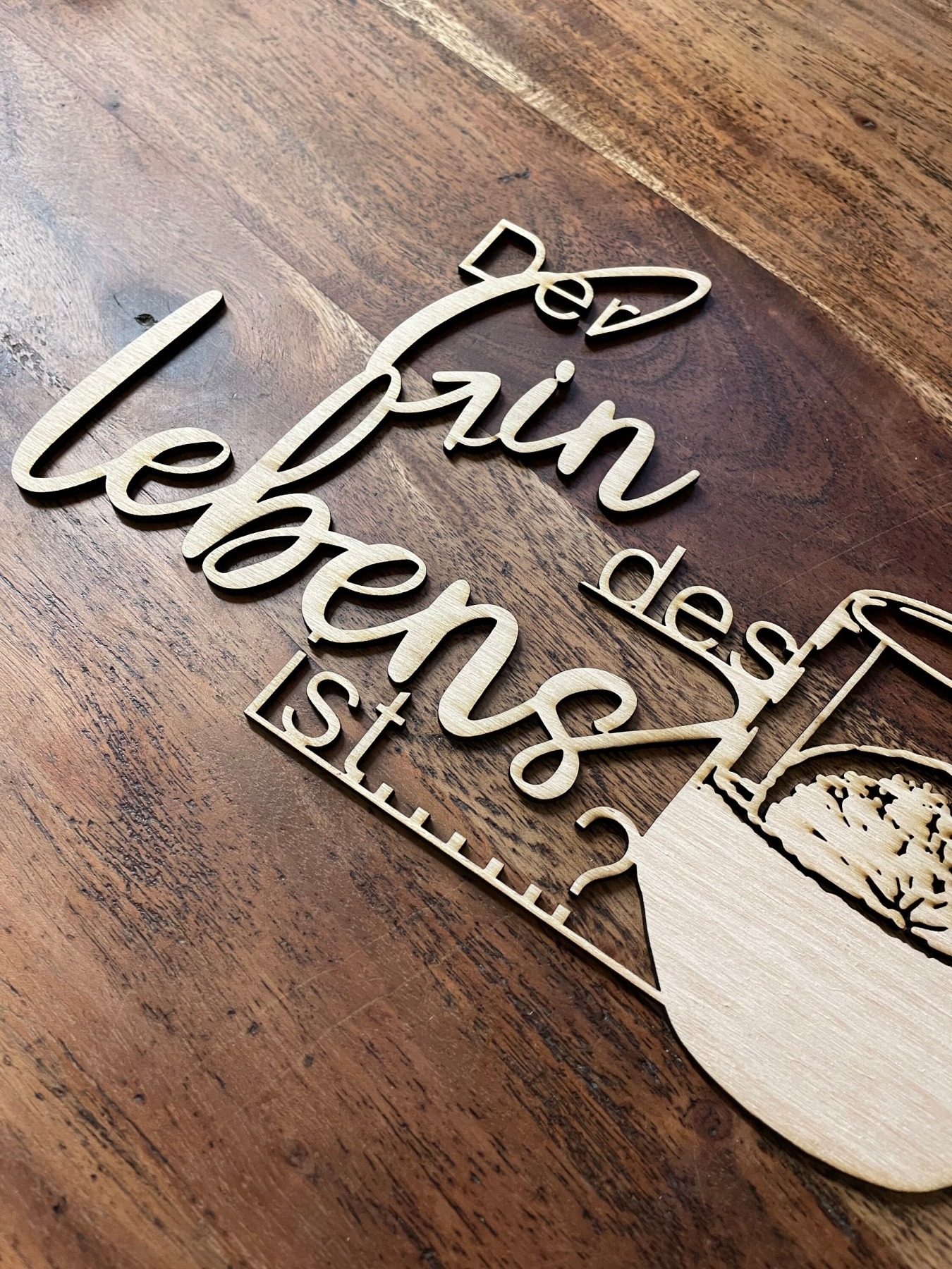 Dekoschild GIN Der Gin des Lebens Wandschild für Küche Wohnzimmer Spruch Dekoschild Spruch