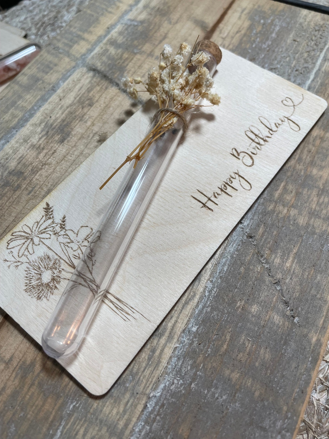 Einzigartige Holzkarten mit Glückwünschen - Tolle Geschenkidee aus Holz Happy Birthday Für Dich