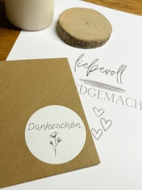 Dankeschön Etiketten mit versch. Motiven für Geschenke/Briefumschläge/Papeterie 13141516