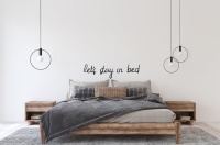 Lets stay in bed - Wanddekoration - Wandschild - Bettschild Schlafzimmerschild Überbett Deko