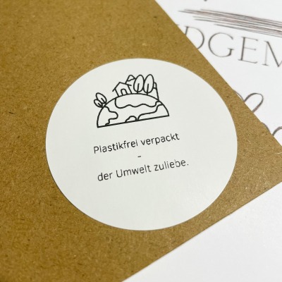 Eine Kleinigkeit für dich Papieraufkleber - Etiketten mit verschiedenen Motiven für