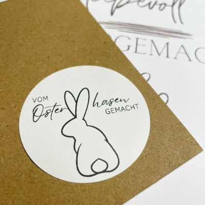 Osterhase - Papieraufkleber - Etiketten mit verschiedenen Motiven für