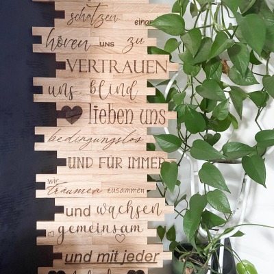 Herzlich willkommen Schild Holzschild wohnzimmer dekoration wohnaccessoires holzklötzchen