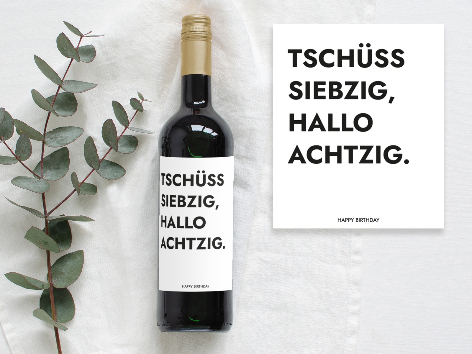 80 Geburtstag Geschenk | Flaschenetikett Wein Flaschen Etikett 4