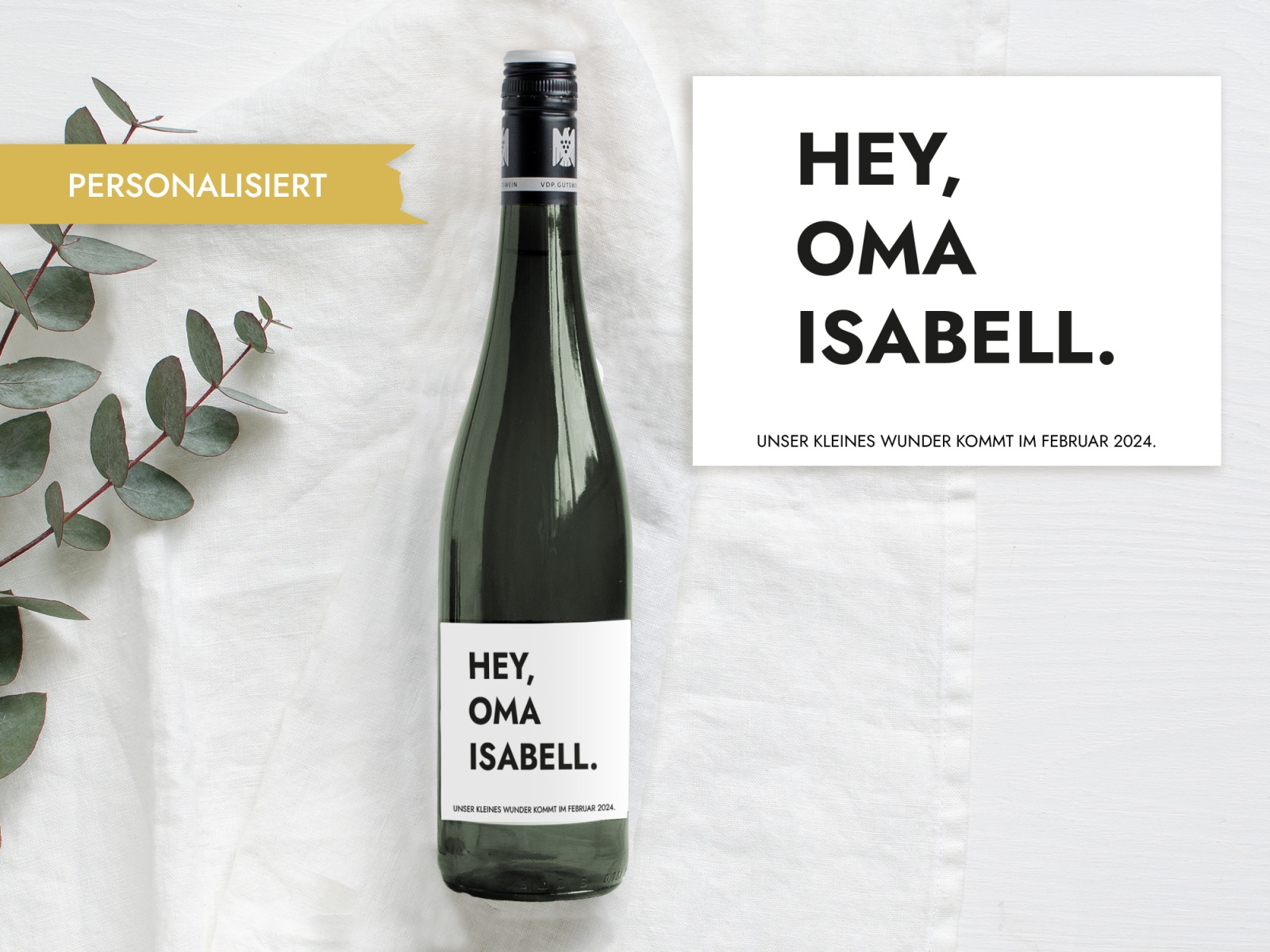 Flaschenetikett Etikett OMA | Personalisiert 4