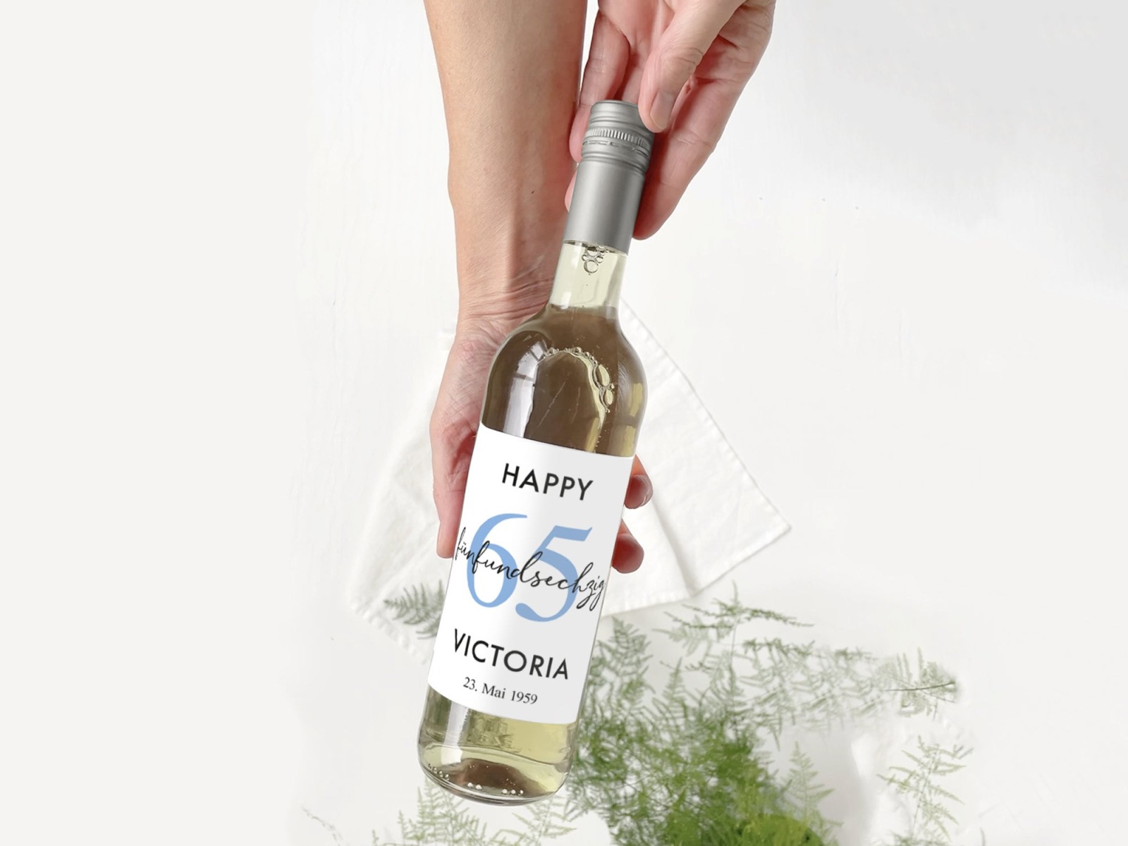 55 Geburtstag Geschenk | Personalisiertes Flaschenetikett Wein Flaschen Etikett