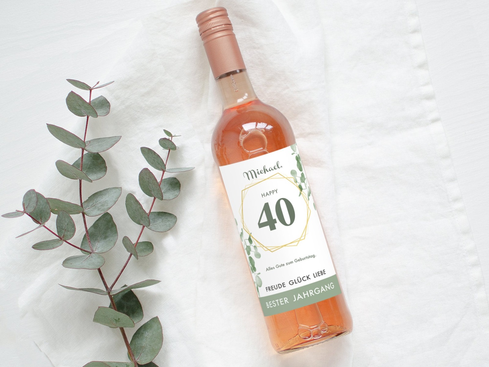 40 Geburtstag Geschenk | Personalisiertes Flaschenetikett Wein Flaschen Etikett 6