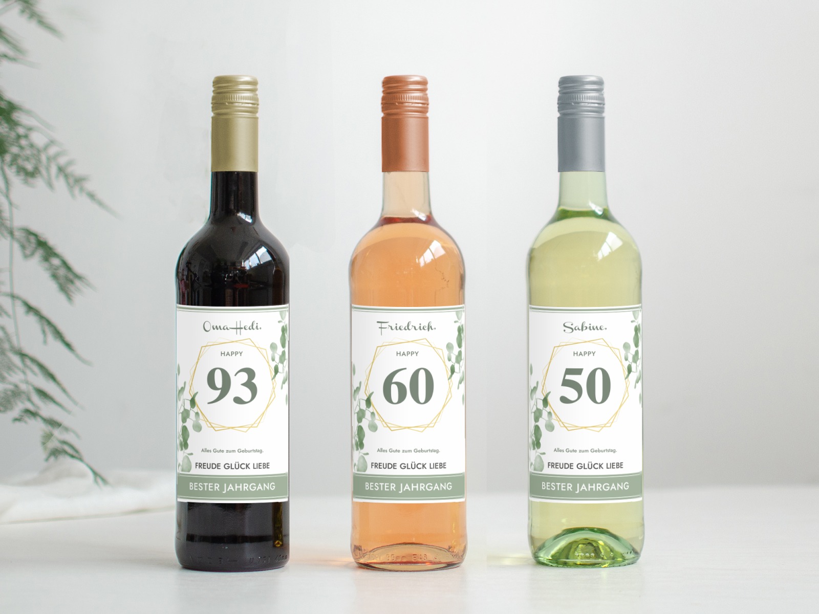 60 Geburtstag Geschenk | Personalisiertes Flaschenetikett Wein Flaschen Etikett 3