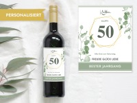 50 Geburtstag Geschenk | Personalisiertes Flaschenetikett Wein Flaschen Etikett