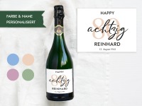 80 Geburtstag Geschenk | Personalisiertes Flaschenetikett