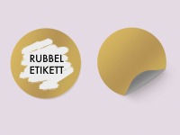 50 Rubbeletiketten Kreis 6 cm | große Rubbelaufkleber GOLD
