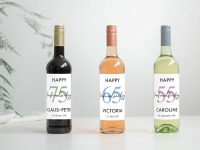 75 Geburtstag Geschenk | Personalisiertes Flaschenetikett Wein Flaschen Etikett 2