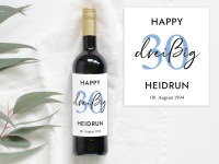 30 Geburtstag Geschenk | Personalisiertes Flaschenetikett Wein Flaschen Etikett 3
