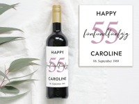 55 Geburtstag Geschenk | Personalisiertes Flaschenetikett Wein Flaschen Etikett 4