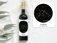 Flaschenetikett WASSERMANN Sternzeichen | Personalisiertes Weinlabel 5