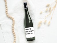 Flaschenetikett HAPPY BIRTHDAY Geschenk | Personalisiert 2