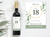 18 Geburtstag Geschenk | Personalisiertes Flaschenetikett Wein Flaschen Etikett 7