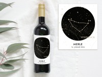 Flaschenetikett STEINBOCK Sternzeichen | Personalisiertes Weinlabel