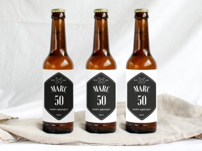Geburtstag Bierflaschen Etiketten - Personalisierte Aufkleber für Limo &amp; Bierflaschen